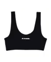 Jil Sander Logo Bikini Top In Black
