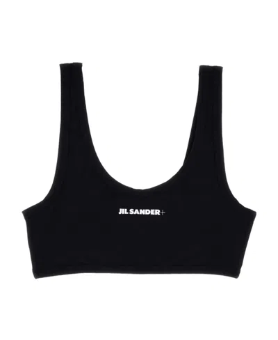 JIL SANDER JIL SANDER LOGO-PRINTED SCOOP NECK BIKINI TOP