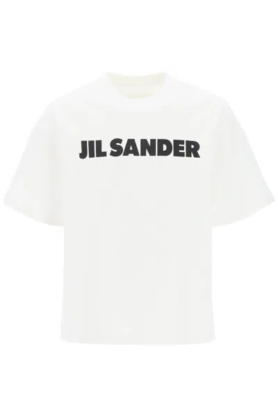 Jil Sander Logo Print Boxy T-shirt In White