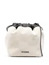 Jil Sander Logo-print Bucket Bag In Neutrals
