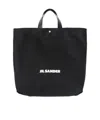 Jil Sander Logo-print Canvas Tote Bag In Black