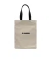 Jil Sander Logo-print Canvas Tote Bag In Nude