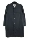 Jil Sander Logo-print Cotton Coat In Black