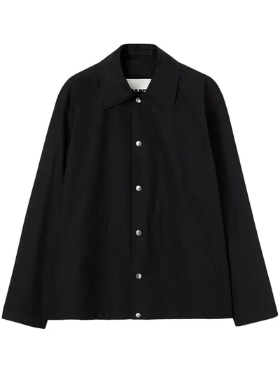 Jil Sander Black Virgin Wool Felt Shirt Jacket
