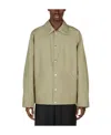 Jil Sander Khaki Printed Jacket In Green