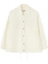 Jil Sander Logo-print Shirt Jacket In Neutrals