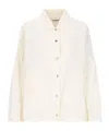 Jil Sander Logo-printed Textured Jacket In White