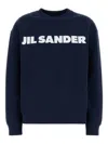 Jil Sander Logo-print Cotton Sweatshirt In Black