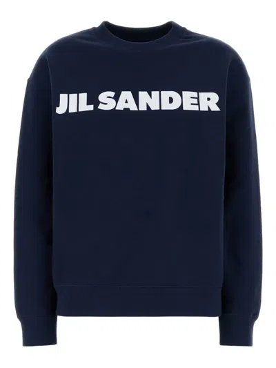 JIL SANDER LOGO-PRINT COTTON SWEATSHIRT