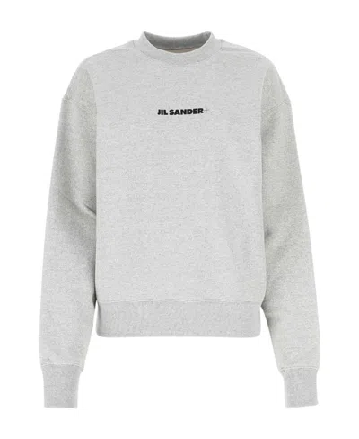 JIL SANDER JIL SANDER LOGO PRINTED CREWNECK SWEATSHIRT