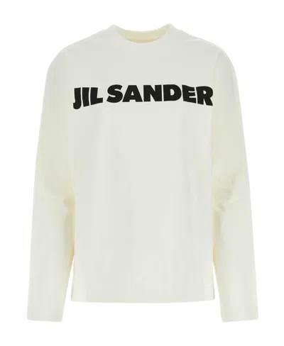JIL SANDER JIL SANDER LOGO PRINTED LONG-SLEEVED T-SHIRT