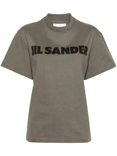 Jil Sander Logo T-shirt In Green