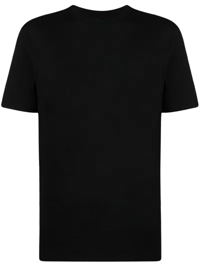 Jil Sander Crew Neck T-shirt With Seasonal Print On The Back In Black