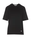 Jil Sander Logo Cotton Jersey T-shirt In Black