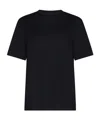 Jil Sander Back Logo Cotton T-shirt In Black