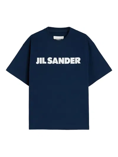Jil Sander Navy Blue Oversize T-shirt In Black
