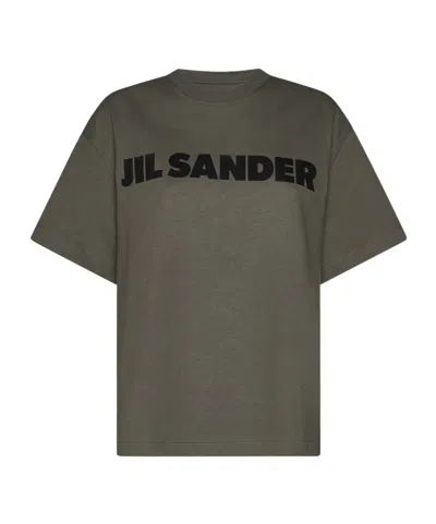 Jil Sander Logo T-shirt In Green