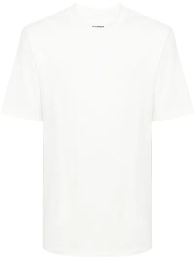 Jil Sander Logo-print Cotton T-shirt In Neutrals