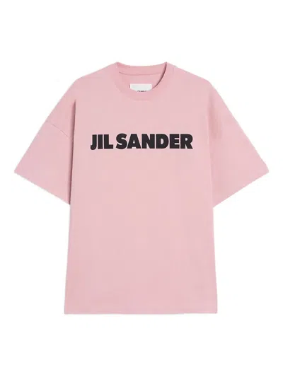 Jil Sander Logo-print Cotton T-shirt In Pink