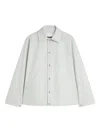 Jil Sander Logo-print Cotton Taffeta Jacket In Gray