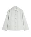 Jil Sander Logo-print Cotton Taffeta Jacket In Gray