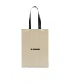 Jil Sander Man Shoulder Bag Ivory Size - Textile Fibers, Soft Leather In Nude