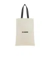 Jil Sander Man Shoulder Bag Ivory Size - Textile Fibers, Soft Leather In White