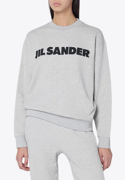 JIL SANDER LOGO PRINT CREWNECK SWEATSHIRT