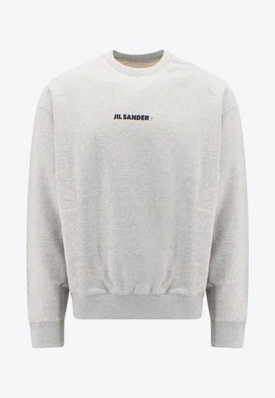 JIL SANDER LOGO PRINT CREWNECK SWEATSHIRT