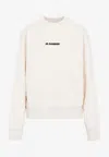 Jil Sander Ivory Cotton Sweatshirt In Neutral