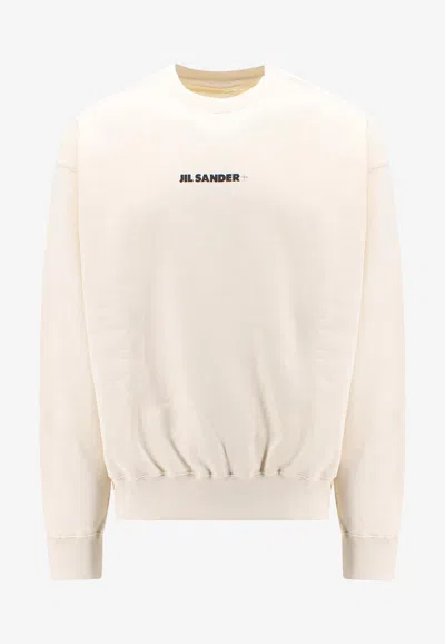JIL SANDER LOGO PRINT CREWNECK SWEATSHIRT