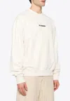 Jil Sander Logo Print Crewneck Sweatshirt In Gray