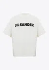 Jil Sander Logo T-shirt By . The Brand Presents A Minimalist Style That Is Appreciated Wor In White