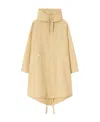 Jil Sander Logo Print Drawstring Coat In Nude