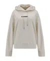 Jil Sander Oversize Cotton Sweatshirt In White