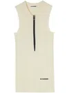 Jil Sander Logo-print Fine-ribbed Tank Top In 白色