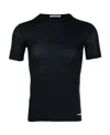 Jil Sander Logo-print Hem T-shirt In Black