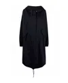 Jil Sander Logo-print Hooded Raincoat In Black