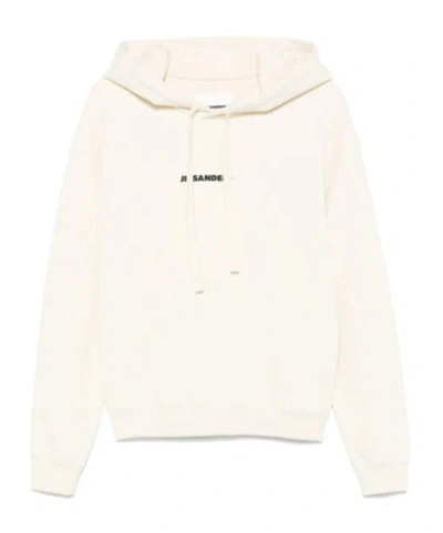 Jil Sander Logo-print Hoodie In White