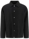 Jil Sander Black Shirt-jacket With Logo In Black