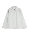 Jil Sander Light Grey Cotton Windbreaker In Gray