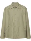 Jil Sander Khaki Printed Jacket In Green