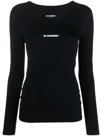 Jil Sander Logo-print Jersey T-shirt In Black
