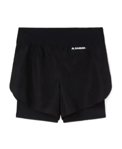 JIL SANDER JIL SANDER ELASTICATED WAIST LAYERED SHORTS