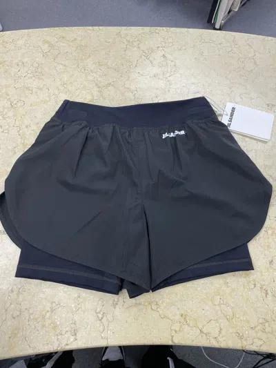 Jil Sander Logo-print Layered Shorts In Black