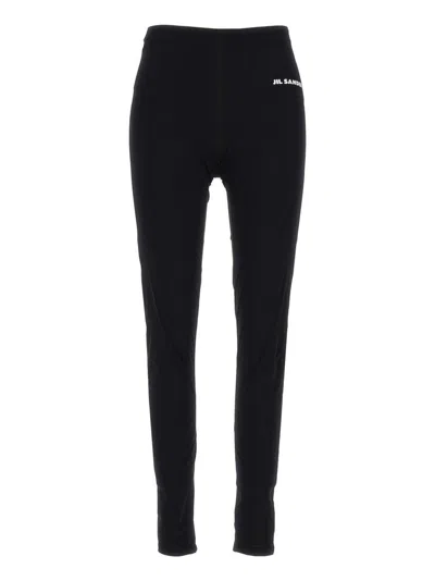 JIL SANDER LOGO PRINT LEGGINGS
