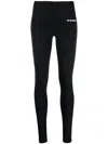 Jil Sander Form-fitting Black Activewear Trousers With Aesthetic In Black