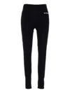 Jil Sander Black Leggings With Printed Waistband In Black