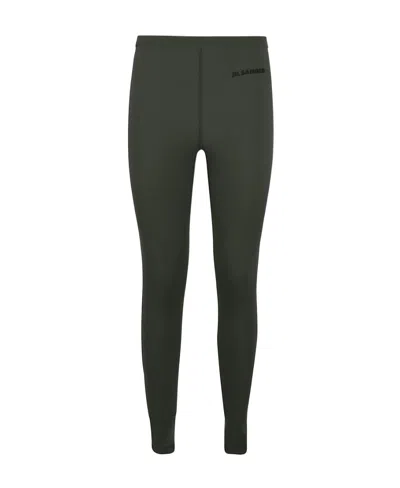 JIL SANDER JIL SANDER LOGO PRINTED HIGH-WAISTED LEGGINGS