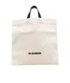 Jil Sander Logo-print Linen Tote Bag In Nude